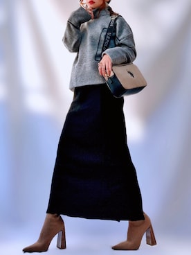 「reca（レカ）のアイテム（スカート）」を使った、𝕐 𝕌 ℝ 𝕀*さん（レディース・154cm）の秋コーディネート