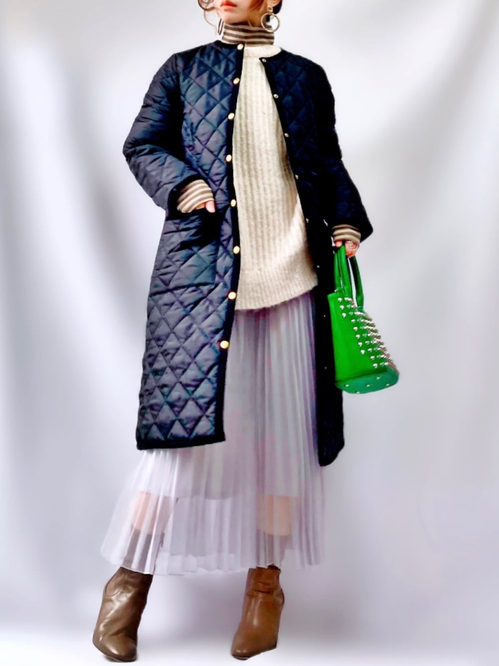 ANAYI（アナイ）の「マットオーガンジープリーツSK（スカート