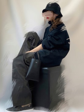 「スウェットトップス」｜「アイテム（その他）」を使った、𝕐 𝕌 ℝ 𝕀*さん（レディース・154cm）の秋コーディネート