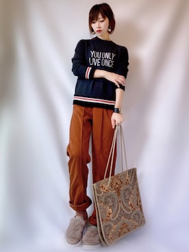 「RODE SKO」｜「アイテム（その他）」を使った、𝕐 𝕌 ℝ 𝕀*さん（レディース・154cm）の秋コーディネート