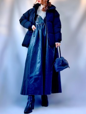 「DAISO（DAISO）のアイテム（バッグ）」を使った、𝕐 𝕌 ℝ 𝕀*さん（レディース・154cm）の冬コーディネート