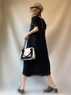 「パールアクセ」｜「アイテム（キャスケット）」を使った、𝕐 𝕌 ℝ 𝕀*さん（レディース・154cm）の夏コーディネート