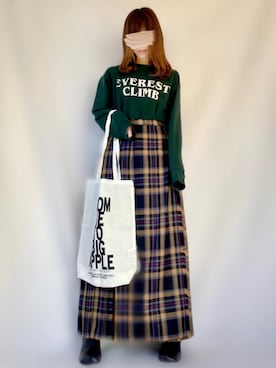「ロゴトート」｜「アイテム（その他）」を使った、𝕐 𝕌 ℝ 𝕀*さん（レディース・154cm）の秋コーディネート