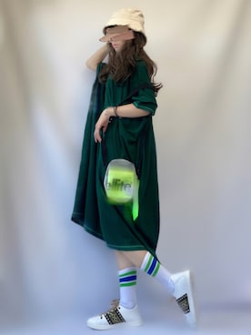 「Desigual（デシグアル）のアイテム（シューズ）」を使った、𝕐 𝕌 ℝ 𝕀*さん（レディース・154cm）の夏コーディネート