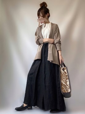 「Adoon plain（アドーンプレーン）のアイテム（アクセサリー）」を使った、𝕐 𝕌 ℝ 𝕀*さん（レディース・154cm）の夏コーディネート