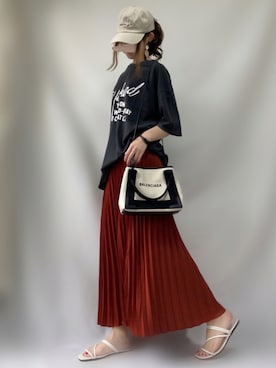 「キャップ女子」｜𝕐 𝕌 ℝ 𝕀*さん（レディース・154cm）の夏コーディネート