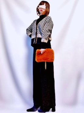 「JUNOAH（ジュノア）のアイテム」を使った、𝕐 𝕌 ℝ 𝕀*さん（レディース・154cm）の冬コーディネート