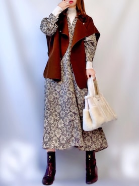 「MERCURYDUO（マーキュリーデュオ）のアイテム（トートバッグ）」を使った、𝕐 𝕌 ℝ 𝕀*さん（レディース・154cm）の秋コーディネート