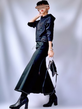 「スクエアトゥ」｜「アイテム（キャップ）」を使った、𝕐 𝕌 ℝ 𝕀*さん（レディース・154cm）の夏コーディネート
