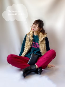 「VICKY（ビッキー）のアイテム（トップス）」を使った、𝕐 𝕌 ℝ 𝕀*さん（レディース・154cm）の秋コーディネート