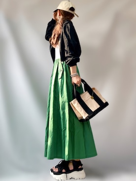 「Fabby fabby（ファビィーファビィー）のアイテム」を使った、𝕐 𝕌 ℝ 𝕀*さん（骨格ウェーブ・レディース・154cm）の夏コーディネート
