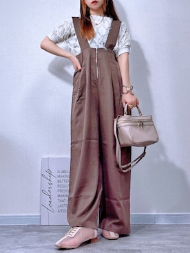 「アイテム（オールインワン・サロペット）」を使った、𝕐 𝕌 ℝ 𝕀*さん（レディース・154cm）の夏コーディネート