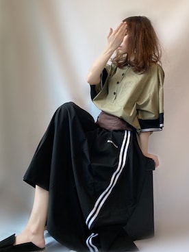 「ゆるカジ」｜「アイテム（アクセサリー）」を使った、𝕐 𝕌 ℝ 𝕀*さん（レディース・154cm）の夏コーディネート