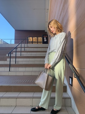 「Te chichi TERRASSE」｜「アイテム（パンツ）」を使った、kiyoriさん（レディース・157cm）の冬コーディネート