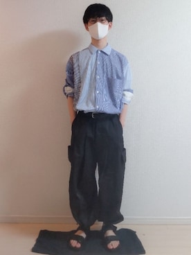 「COS（コス）のアイテム（サンダル）」を使った、AAaaさん（メンズ・168cm）の夏コーディネート