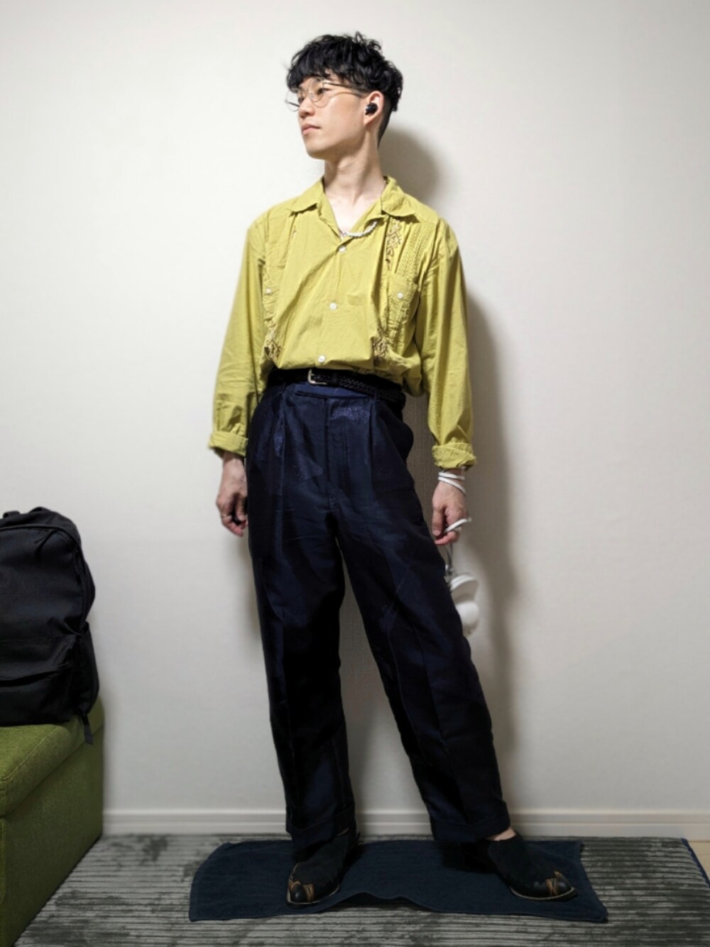 「夏コーデ、休日コーデ」｜「BED J.W. FORDのWestern Shoes ver.1（その他シューズ、ブラック系）」を使った、AAaaさん（メンズ・168cm）の夏コーディネートの1枚目の写真