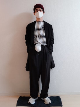 「CPH（シーピーエイチ）のアイテム（ニットキャップ/ビーニー）」を使った、AAaaさん（メンズ・168cm）の秋コーディネート