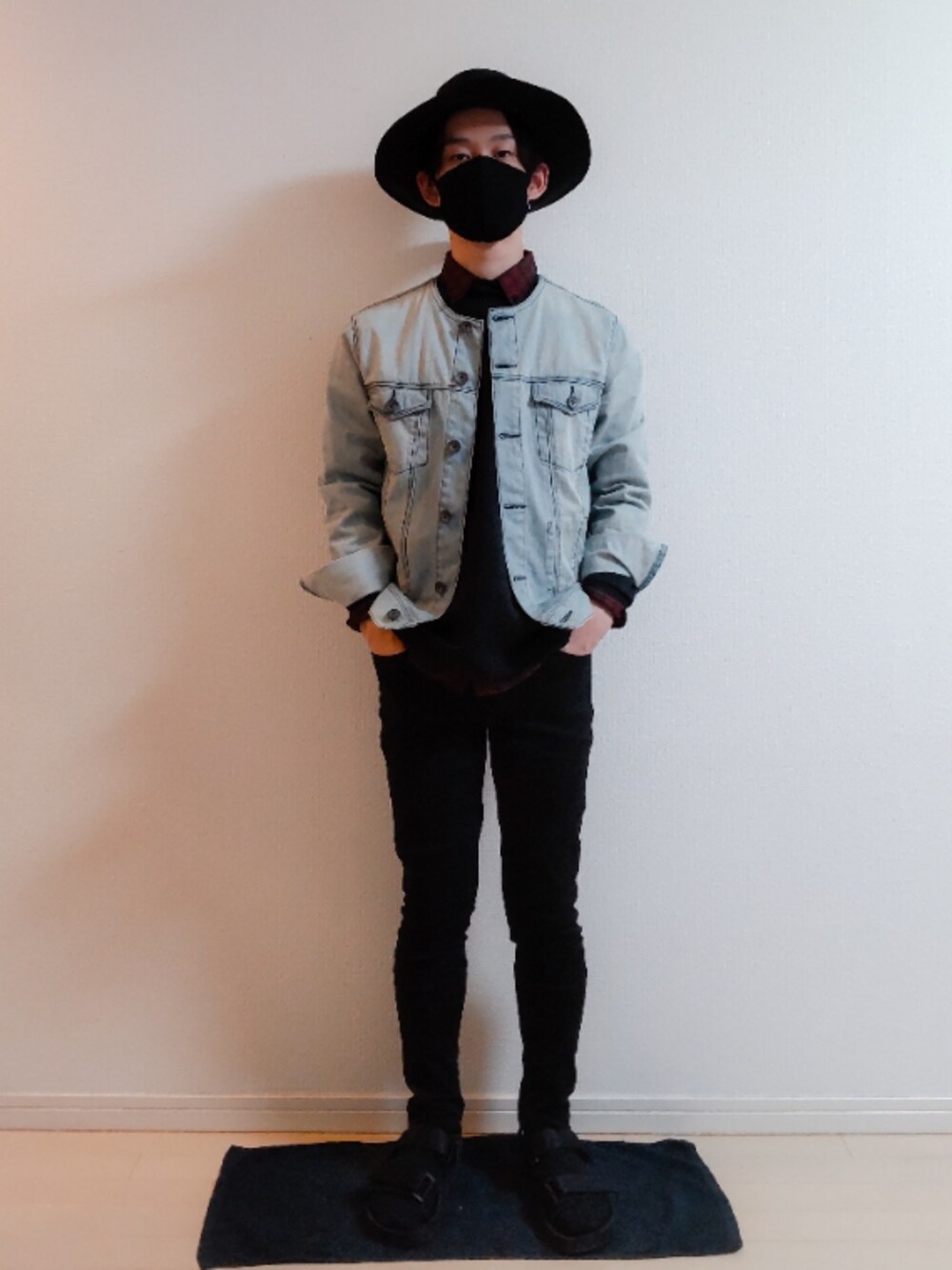 「秋コーデ」｜「KIJIMA TAKAYUKIの＜KIJIMA TAKAYUKI（キジマ タカユキ）＞ コットンナイロン　ハット（ハット、ブラック系）」を使った、AAaaさん（メンズ・168cm）の秋コーディネートの1枚目の写真