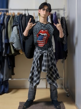 「アイテム（ビジネスシャツ）」を使った、AAaaさん（メンズ・168cm）の秋コーディネート