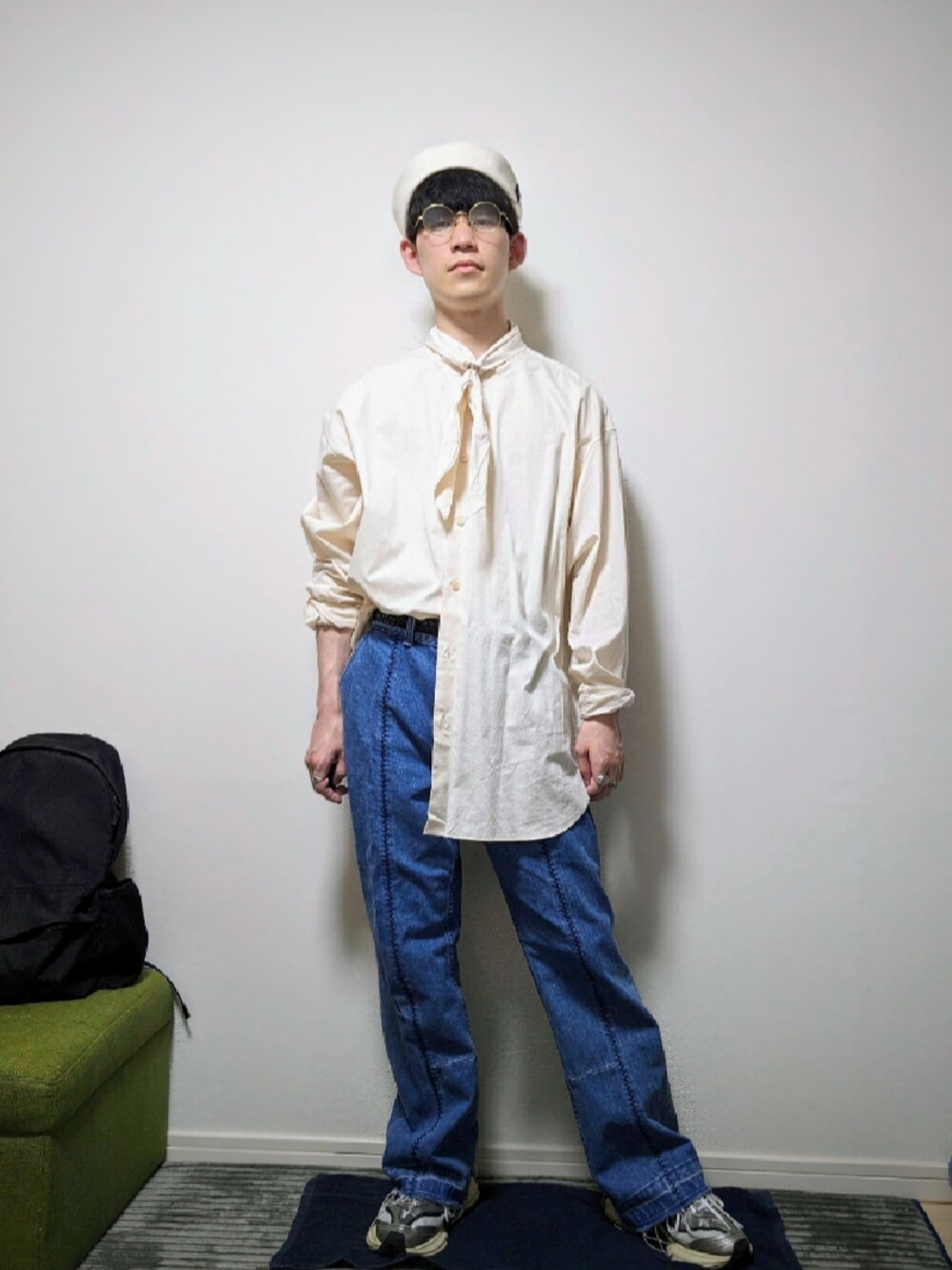 「春コーデ」｜「CA4LAのSAILORMAN CT（ハット、ベージュ系）」を使った、AAaaさん（メンズ・168cm）の夏コーディネートの1枚目の写真