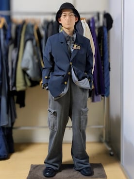 「アイテム（ネクタイピン）」を使った、AAaaさん（メンズ・168cm）の秋コーディネート