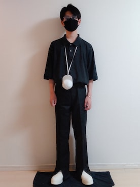 「JW Anderson（ジェイダブリューアンダーソン）のアイテム（ショルダーバッグ）」を使った、AAaaさん（メンズ・168cm）の秋コーディネート