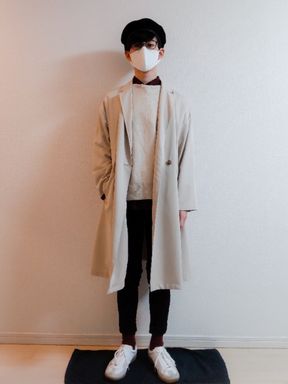「プチプラ、秋コーデ」｜「UNIQLOのアイテム（ニット/セーター、ベージュ系）」を使った、AAaaさん（メンズ・168cm）の秋コーディネートの1枚目の写真