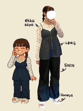 「アイテム（キャミソール）」を使った、👻🍷さん（レディース・168cm）の夏コーディネート