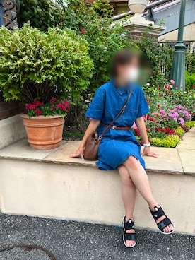 「JUNOAH（ジュノア）のアイテム（シャツワンピース）」を使った、mai.maiさん（レディース・163cm）の秋コーディネート