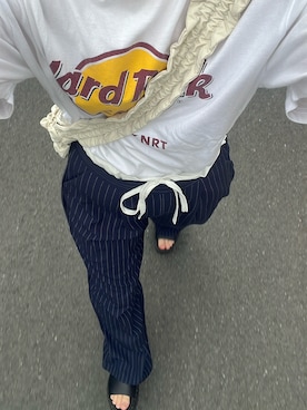 「Hard Rock Cafe（ハードロックカフェ）のアイテム」を使った、aoさん（レディース・160cm）の秋コーディネート