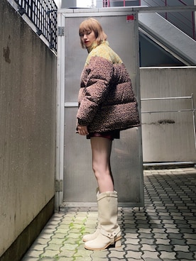 「jouetie（ジュエティ）のアイテム（ダウンジャケット/コート）」を使った、cameronさん（レディース・167cm）の夏コーディネート