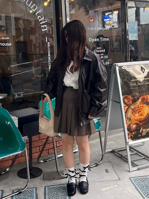 ao����̃u���]���u�I�[�o�[�T�C�Y PU���U�[�W���P�b�g�iSocial GIRL�b�\�[�V�����K�[���j�v���g�����R�[�f�B�l�[�g