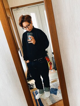 「アイテム（デニムパンツ、その他）」を使った、ゆゆいさん（レディース・158cm）の秋コーディネート