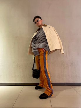 「DIESEL」｜「アイテム（ブルゾン）」を使った、すなちさん（メンズ・172cm）の秋コーディネート