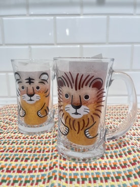 「212 KITCHEN STORE（トゥワントゥキッチンストア）のワイルドキャットビールジョッキ トラ（グラス/マグカップ/タンブラー、その他）」を使った、shino.7さん（レディース・160cm）の夏コーディネート