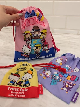 「212 KITCHEN STORE（トゥワントゥキッチンストア）の巾着3P SANRIO CHARACTERS ＜Sanrio サンリオ＞（その他雑貨、その他）」を使った、shino.7さん（レディース・160cm）の夏コーディネート
