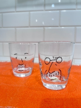 「212 KITCHEN STORE（トゥワントゥキッチンストア）のロマンスグレービアグラス やさしいおじさん（グラス/マグカップ/タンブラー、その他）」を使った、shino.7さん（レディース・160cm）の夏コーディネート