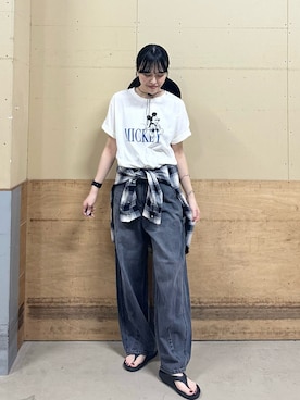 「coen」｜「アイテム（帽子）」を使った、わかめさん（レディース・169cm）の夏コーディネート