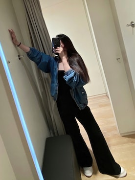 「TOMMY HILFIGER」｜「アイテム（デニムジャケット）」を使った、77 さん（レディース・158cm）の夏コーディネート