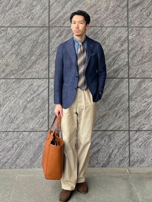 SHIPS（シップス） ネクタイ Puccini: シルク メランジ ヘリンボーン