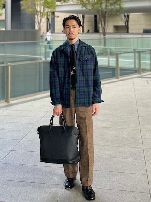 SHIPS（シップス） シャツ SHIPS: ブラックウォッチチェック オーバー