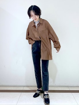 「PBLIM（ページボーイリム）の【PAGEBOYLIM】シアータートルインナー（Tシャツ/カットソー）」を使った、miyaさん（レディース・155cm）の夏コーディネート