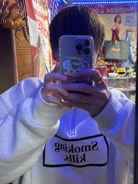 「FR2」｜「アイテム（スウェット）」を使った、TOUMAさん（メンズ・178cm）の秋コーディネート
