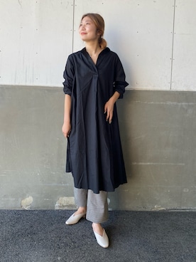 「prose verse（プロズヴェール）のアイテム（シャツワンピース）」を使った、Tsudaさん（レディース・167cm）の秋コーディネート