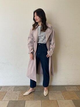 「prose verse（プロズヴェール）のアイテム（トレンチコート）」を使った、Tsudaさん（レディース・167cm）の春コーディネート