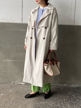 「prose verse（プロズヴェール）のアイテム（トレンチコート）」を使った、Tsudaさん（レディース・167cm）の冬コーディネート