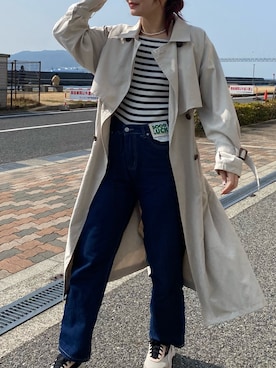 「prose verse（プロズヴェール）のアイテム（トレンチコート）」を使った、Tsudaさん（レディース・167cm）の冬コーディネート