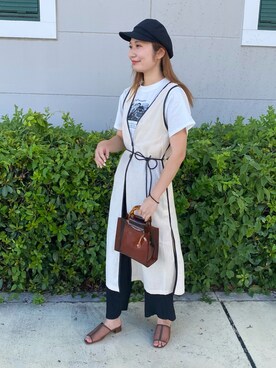 Tsudaさん(レディース・167cm)の夏コーディネート