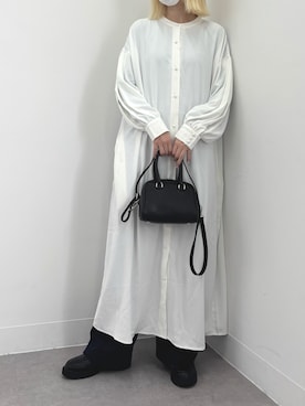 「SETUP7（セットアップセブン）のアイテム」を使った、mizukiさん（レディース・157cm）の冬コーディネート