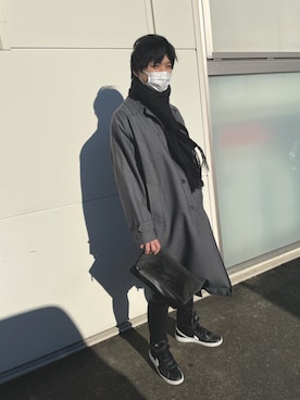 「RAGEBLUE（レイジブルー）のアイテム（クラッチバッグ）」を使った、たーさん（メンズ・178cm）の冬コーディネート